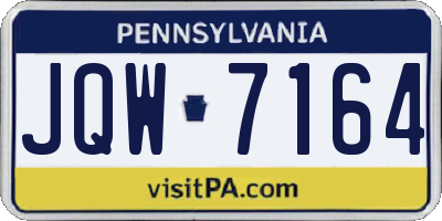 PA license plate JQW7164