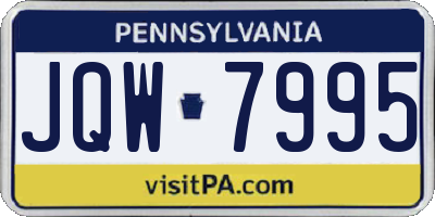 PA license plate JQW7995