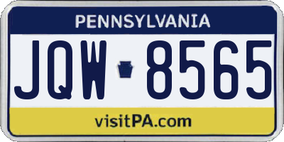 PA license plate JQW8565