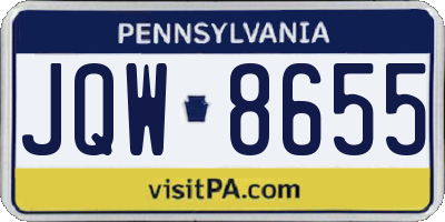 PA license plate JQW8655