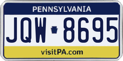 PA license plate JQW8695