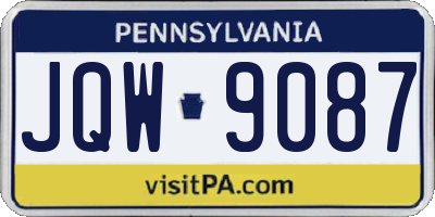 PA license plate JQW9087