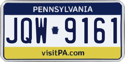 PA license plate JQW9161