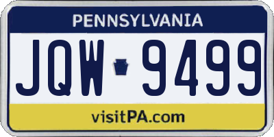PA license plate JQW9499