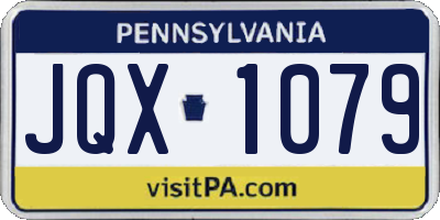 PA license plate JQX1079
