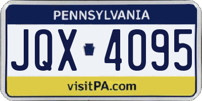 PA license plate JQX4095