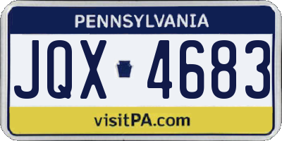 PA license plate JQX4683