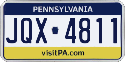 PA license plate JQX4811