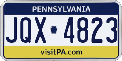PA license plate JQX4823
