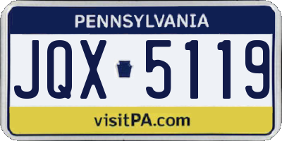 PA license plate JQX5119
