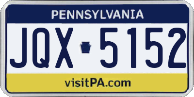 PA license plate JQX5152