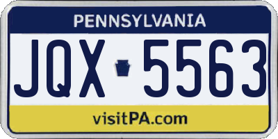 PA license plate JQX5563
