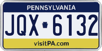 PA license plate JQX6132