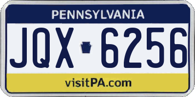 PA license plate JQX6256