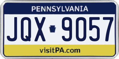 PA license plate JQX9057