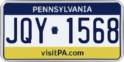 PA license plate JQY1568