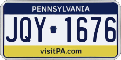 PA license plate JQY1676
