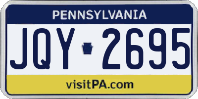 PA license plate JQY2695