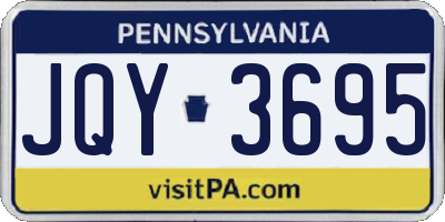 PA license plate JQY3695