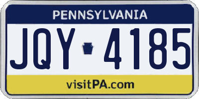 PA license plate JQY4185