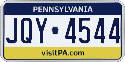 PA license plate JQY4544
