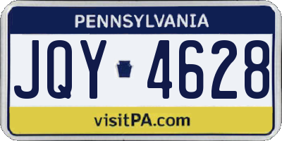 PA license plate JQY4628