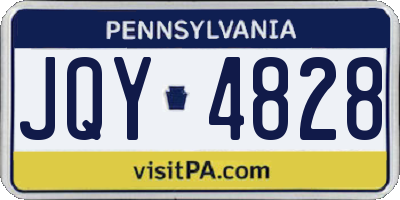 PA license plate JQY4828