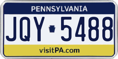PA license plate JQY5488