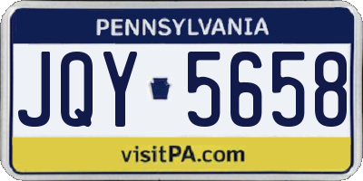 PA license plate JQY5658
