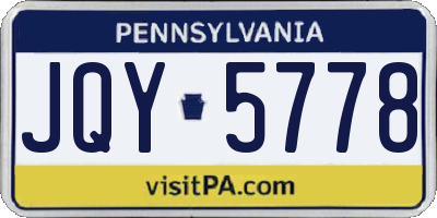 PA license plate JQY5778