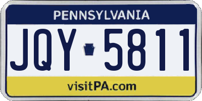 PA license plate JQY5811
