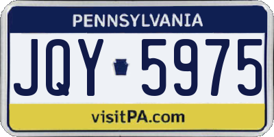 PA license plate JQY5975