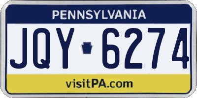 PA license plate JQY6274