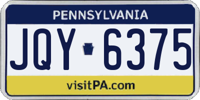 PA license plate JQY6375