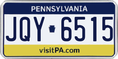 PA license plate JQY6515