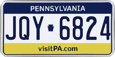 PA license plate JQY6824