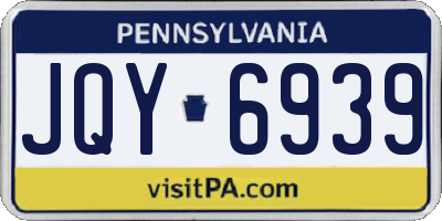 PA license plate JQY6939