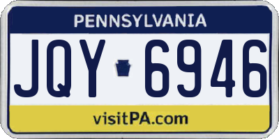 PA license plate JQY6946