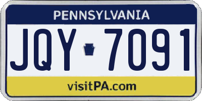 PA license plate JQY7091