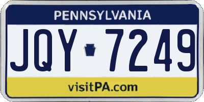 PA license plate JQY7249