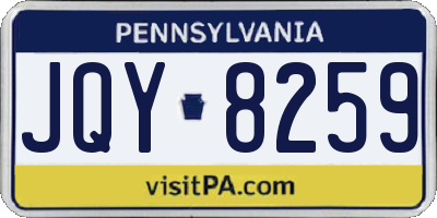 PA license plate JQY8259