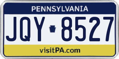 PA license plate JQY8527