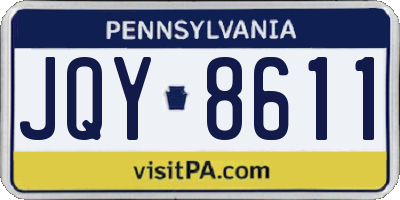 PA license plate JQY8611