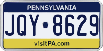 PA license plate JQY8629