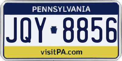 PA license plate JQY8856