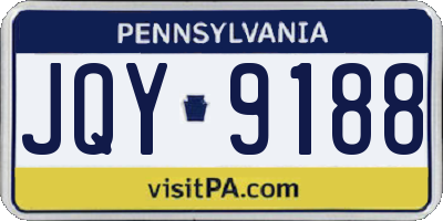 PA license plate JQY9188