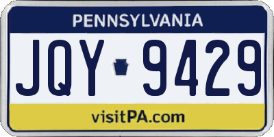 PA license plate JQY9429