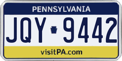 PA license plate JQY9442