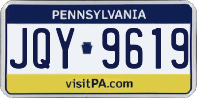 PA license plate JQY9619