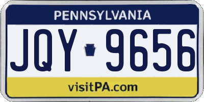 PA license plate JQY9656